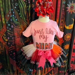 Pink Short Sleeve Tee with Playful Text